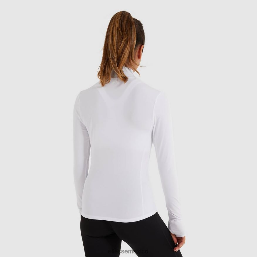 ropa mx Ellesse mujer sofira top con cremallera 1/4 blanco 84X86H95
