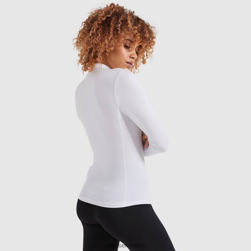 ropa mx Ellesse mujer sofira top con cremallera 1/4 blanco 84X86H95