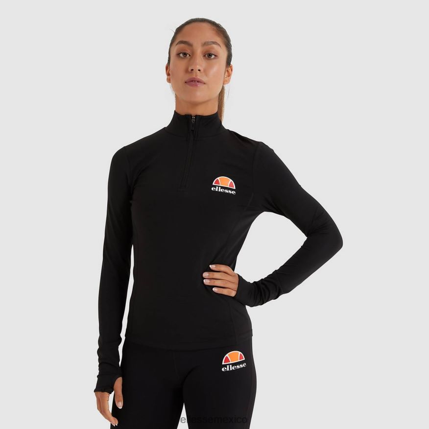 ropa mx Ellesse mujer sofira top con cremallera 1/4 negro 84X86H96