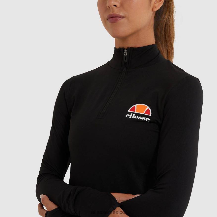 ropa mx Ellesse mujer sofira top con cremallera 1/4 negro 84X86H96