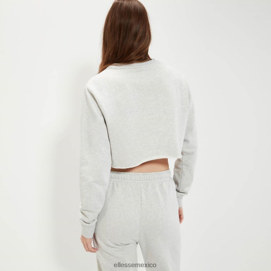 ropa mx Ellesse mujer sudadera corta canleo marga gris claro 84X86H41
