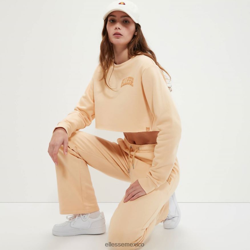 ropa mx Ellesse mujer sudadera corta canleo marrón claro 84X86H40