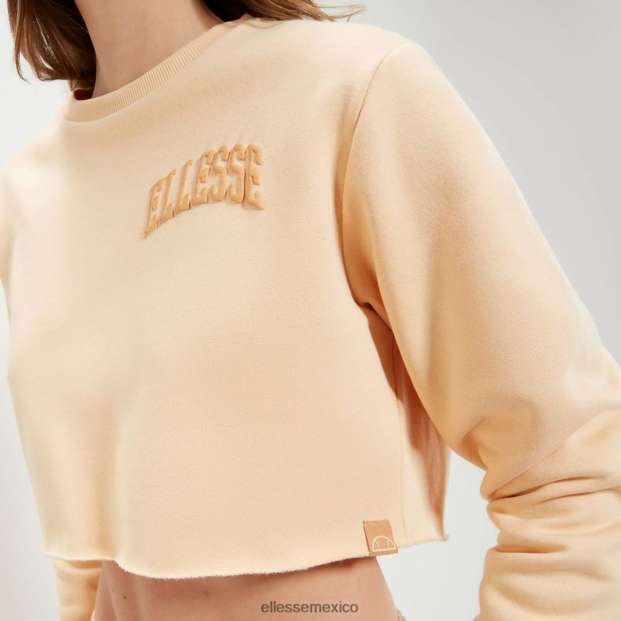 ropa mx Ellesse mujer sudadera corta canleo marrón claro 84X86H40