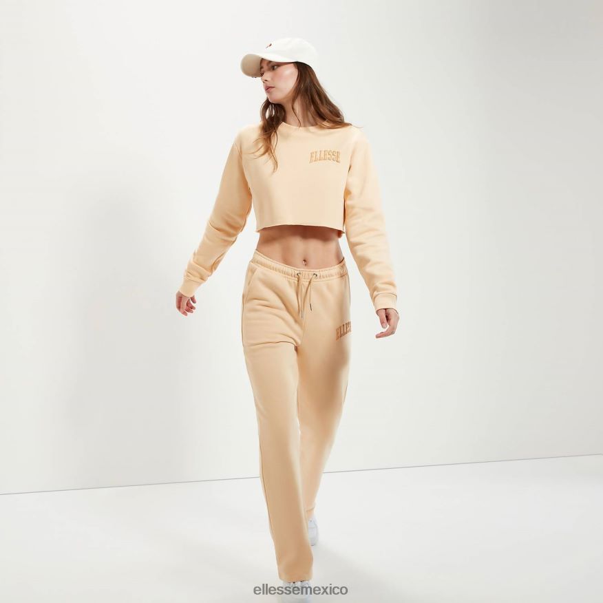 ropa mx Ellesse mujer sudadera corta canleo marrón claro 84X86H40