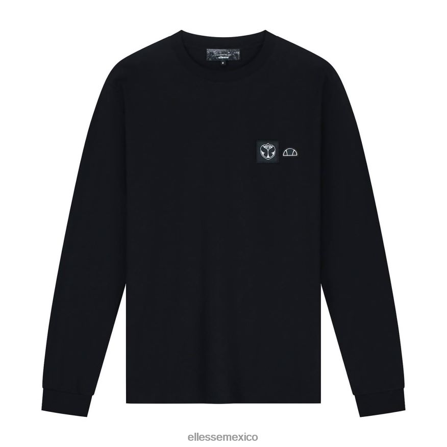 ropa mx Ellesse unisexo sudadera de manga larga del mundo del mañana negro 84X86H23