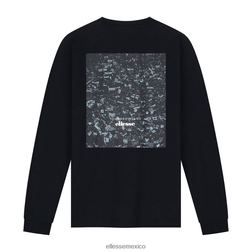 ropa mx Ellesse unisexo sudadera de manga larga del mundo del mañana negro 84X86H23
